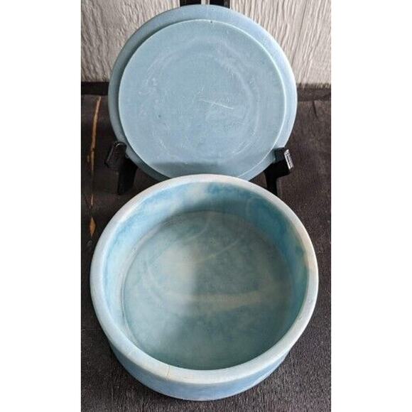 VTG Genuine Blue Incolay Trinket Box Robert Nemith Handcrafted Seagulls Nautical - Picture 8 of 8